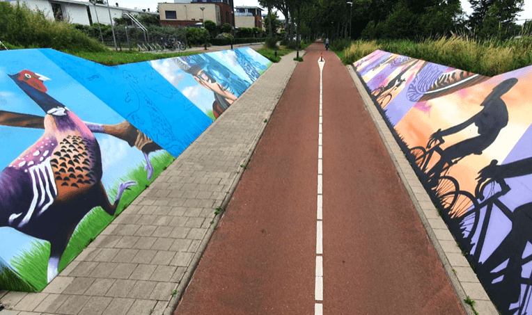 Onderkant fietstunnel in Veenendaal